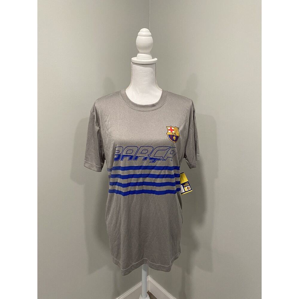 FC Barcelona Barca Shirt Mens Large HKY Sportswear Gray Blue Red NWT